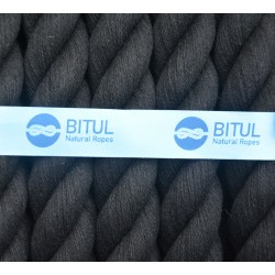 Corda di cotone nera 30mm 3