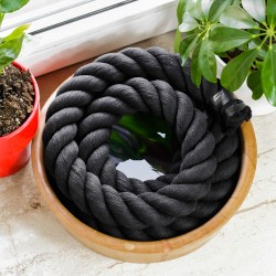 Corda di cotone nera 30mm 